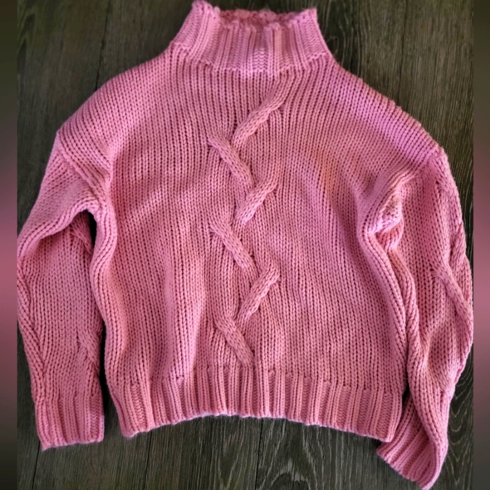 Pink Cable knit sweater